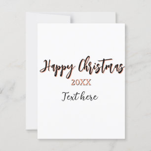Happy Christmas peach black year name details holi Postcard
