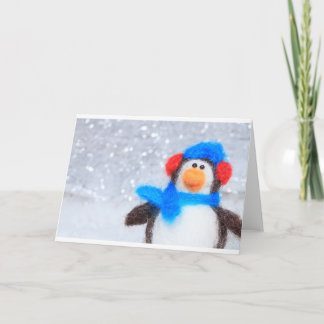 Happy Christmas Penguin Holiday Card