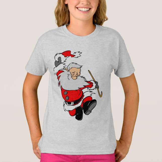 Happy Christmas Plus Size V-Neck T-Shirt (Front)