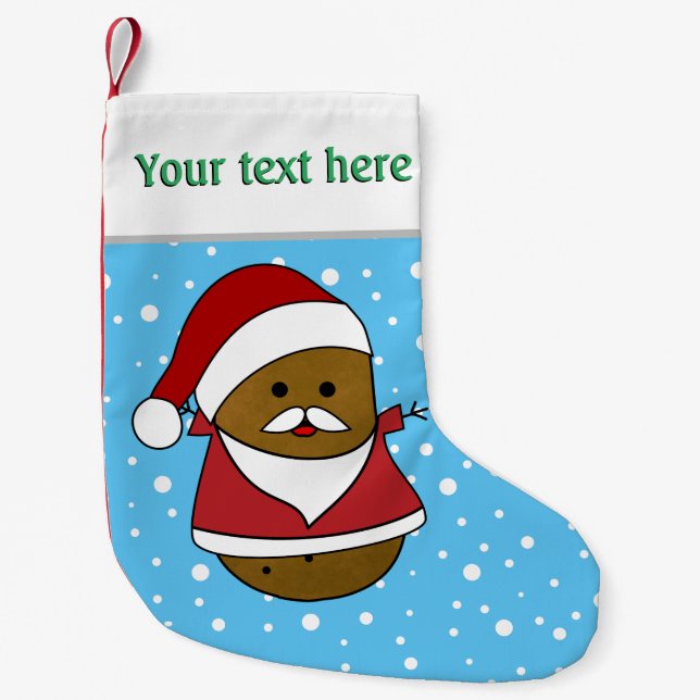 Happy Christmas Potato Personalised Small Christmas Stocking (Front)