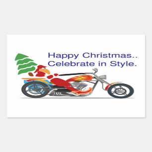 HAPPY CHRISTMAS RECTANGULAR STICKER