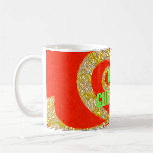 Happy Christmas Red and Gold Collection. Coffee Mug