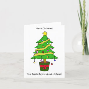 Happy Christmas Reverend and His Family Holiday Card