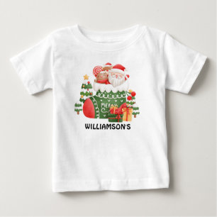 Happy Christmas Santa Claus Say Personalised Baby T-Shirt