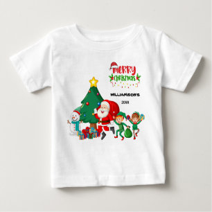 Happy Christmas Santa Claus Say Personalised Baby T-Shirt