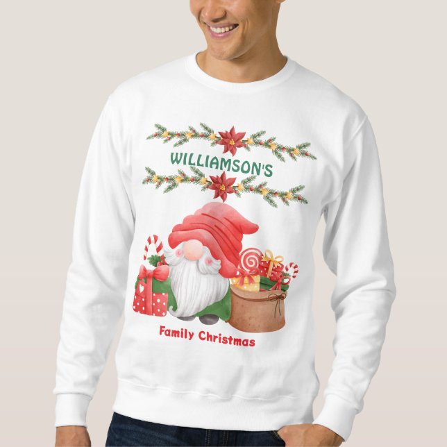Happy Christmas | Santa Claus Say  Personalised  Sweatshirt (Front)