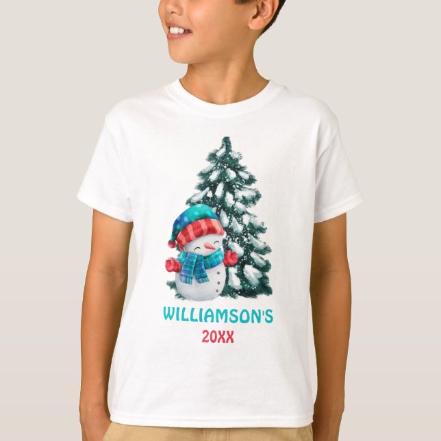 Happy Christmas | Santa Claus Say  Personalised  T-Shirt (Front)