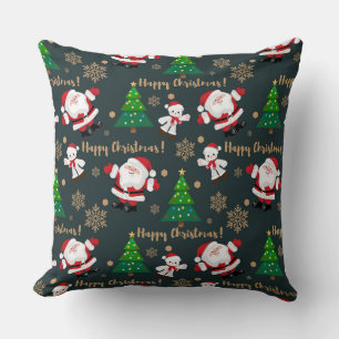 Happy Christmas Santa Cushion