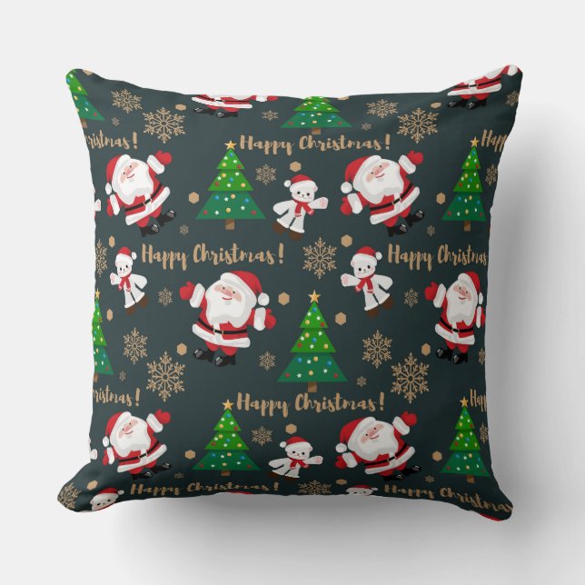 Happy Christmas Santa  Cushion (Front)