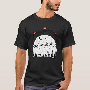 Happy Christmas Santa in his Sleigh Kids Boys Gir T-Shirt