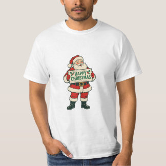 Happy Christmas Santa Retro Holiday T-Shirt