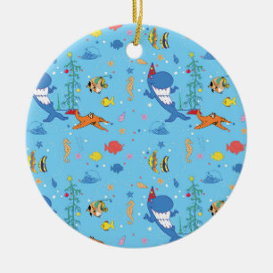 Happy Christmas Shark Ceramic Tree Decoration
