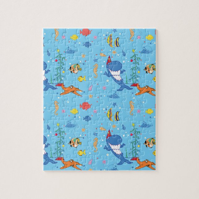 Happy Christmas Shark Jigsaw Puzzle (Vertical)