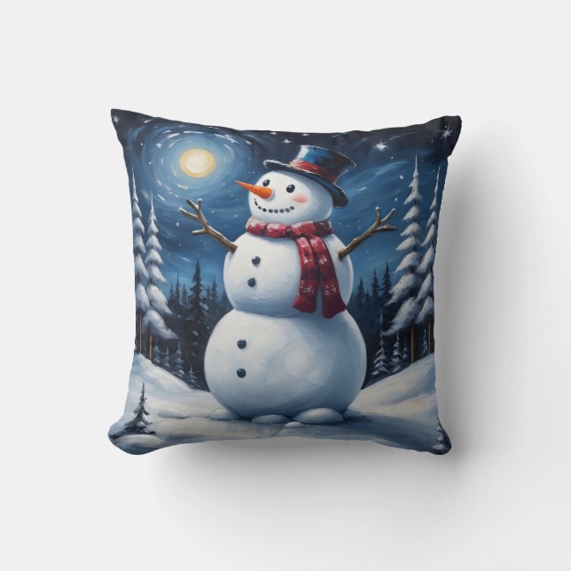 Happy christmas snowman cushion (Front)