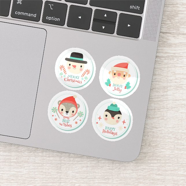Happy christmas sticker collection (Detail)