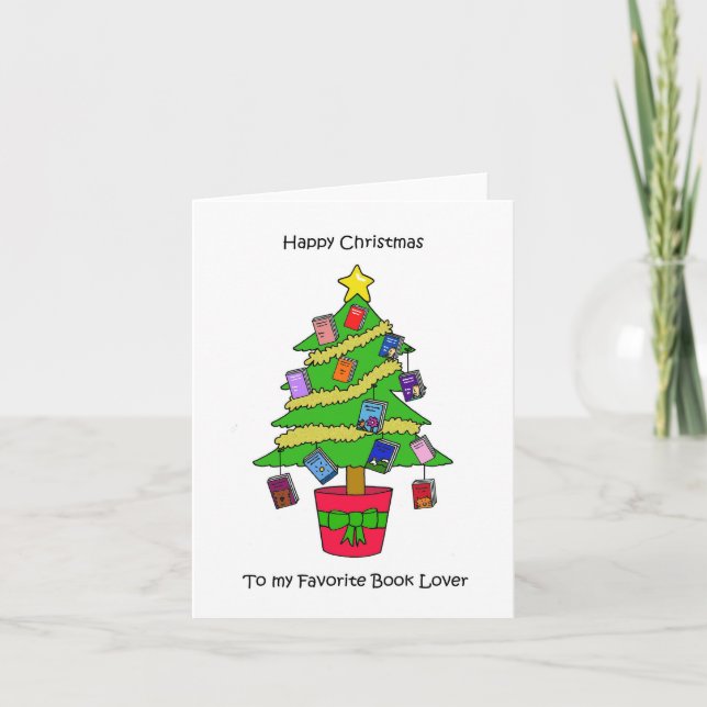 Happy Christmas to Book Lover Card (Front)