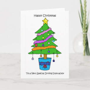 Happy Christmas to Driving Instructor Holiday Card