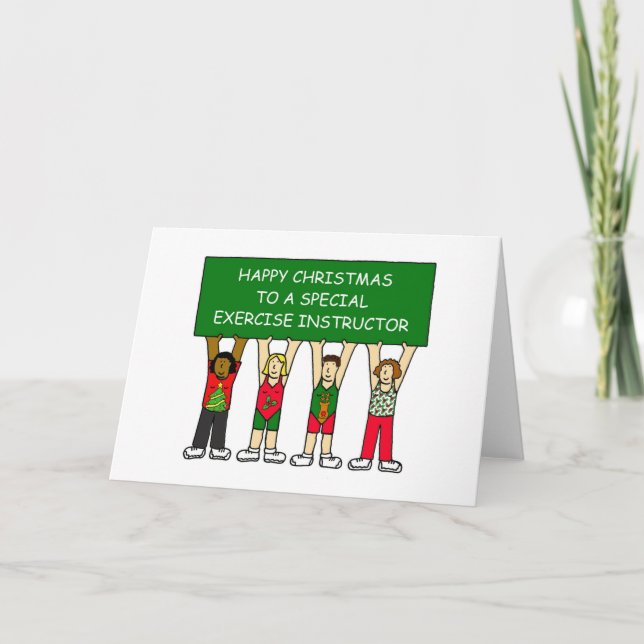 Happy Christmas to Exercise Instructor Card (Front)