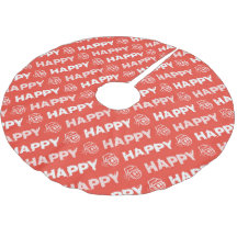 HAPPY Christmas Tree Skirt