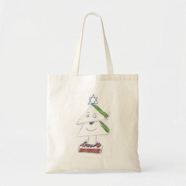 Happy Christmas Tree Tote Bag (Front)