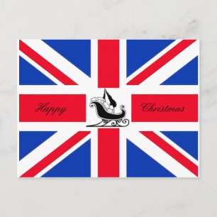 Happy Christmas Union Jack Postcard