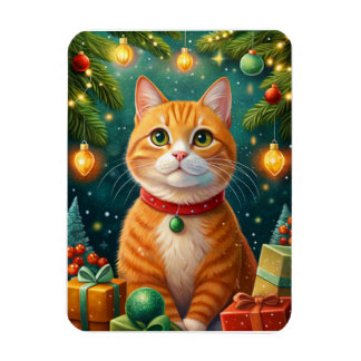 Happy Christmas Wants You My Orange Cat Magnet