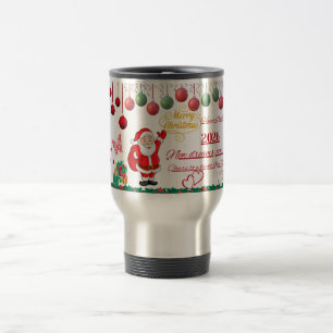 Happy Christmas Water Bottle Travel Mug