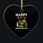 Happy Christmukkah Jewish Christmas Hanukkah Chanu Ceramic Tree Decoration<br><div class="desc">This is a great gift for your family,  friends during Hanukkah holiday. They will be happy to receive this gift from you during Hanukkah holiday.</div>