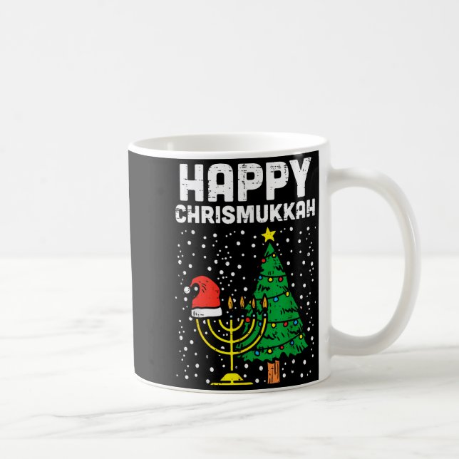 Happy Christmukkah Jewish Christmas Hanukkah Chanu Coffee Mug (Right)