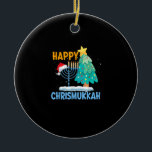 Happy Christmukkah Jewish Christmas Santa Hanukkah Ceramic Tree Decoration<br><div class="desc">This is a great gift for your family,  friends during Hanukkah holiday. They will be happy to receive this gift from you during Hanukkah holiday.</div>