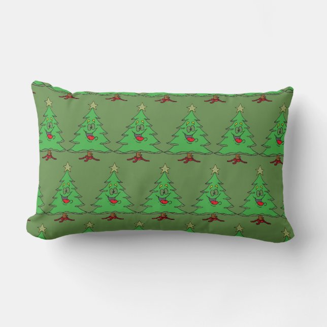 ***HAPPY CHRSTMAS TREES*** CHRISTMAS PILLOW (Front)