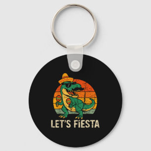 Happy cinco de mayo dino t-rex mexican fiesta boys key ring