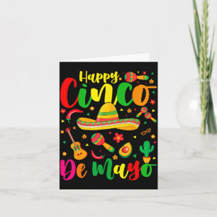 Happy cinco de mayo fiesta mexican party 5 de mayo card