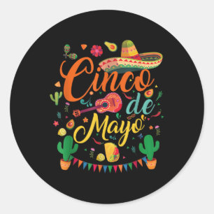 Happy Cinco De Mayo Fiesta Mexican Party 5 De Mayo Classic Round Sticker