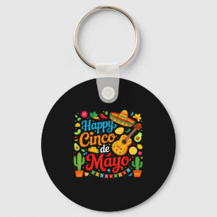 Happy cinco de mayo fiesta mexican party 5 de mayo key ring
