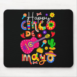 Happy Cinco De Mayo Fiesta Mexican Party 5 De Mayo Mouse Pad
