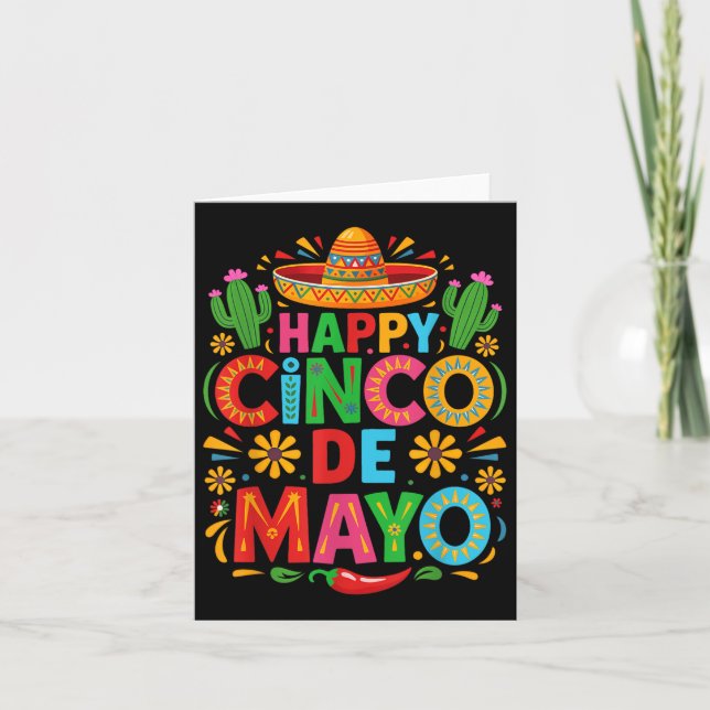 Happy Cinco De Mayo Fiesta Mexican Party Men Women Card (Front)