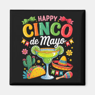 Happy cinco de mayo fiesta mexican party men women magnet