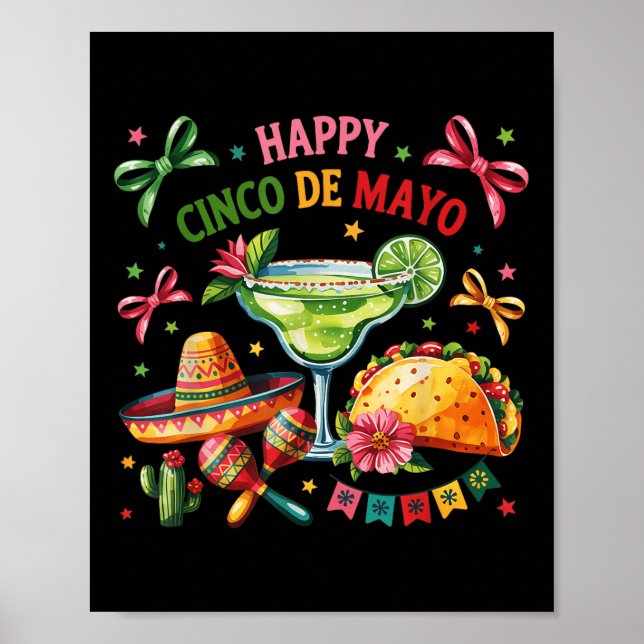 Happy Cinco De Mayo Fiesta Mexican Party Men Women Poster (Front)