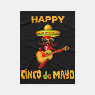 Happy Cinco De Mayo For Mexican Fiesta Costume Fleece Blanket