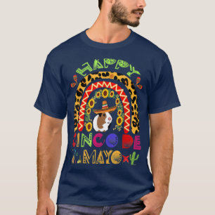 Happy Cinco De Mayo Funny Guinea Pig With Sombrero T-Shirt