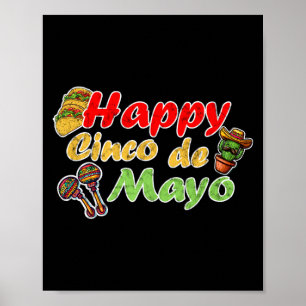 Happy cinco de mayo funny mexico celebration poster