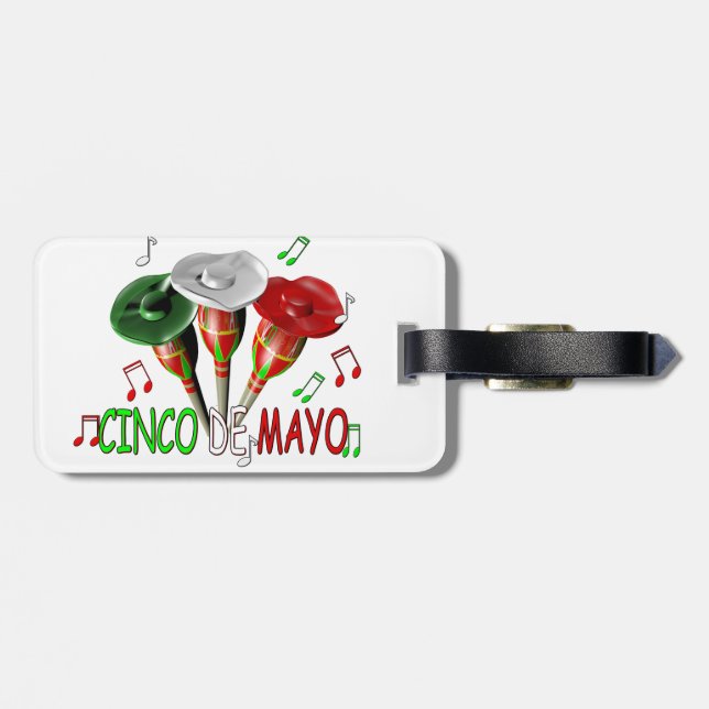 Happy Cinco de Mayo Luggage Tag (Back Horizontal)
