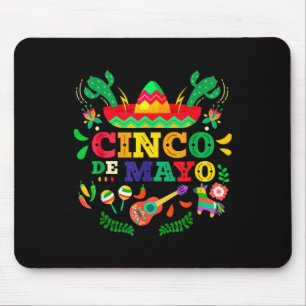 Happy Cinco De Mayo Men Women Kids 5 De Mayo Mexic Mouse Pad