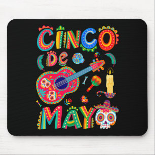 Happy cinco de mayo mexican sombrero guitarHappy c Mouse Pad