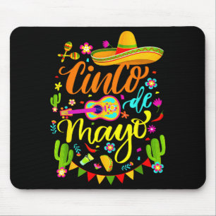 Happy cinco de mayo mexican sombrero margaritaHapp Mouse Pad