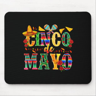 Happy cinco de mayo mexican sombrero margaritaHapp Mouse Pad