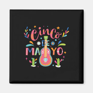 Happy Cinco De Mayo Mexico Fiesta Taco Guitar Cinc Magnet
