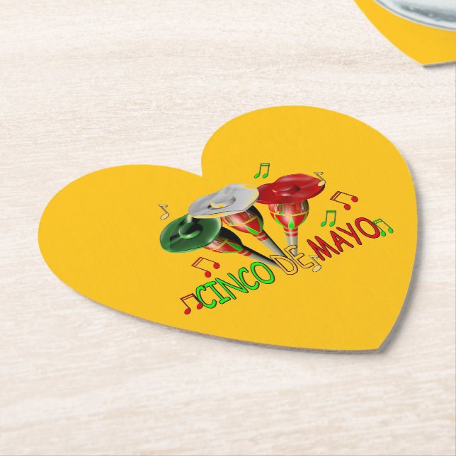 Happy Cinco de Mayo Paper Coaster (Angled)