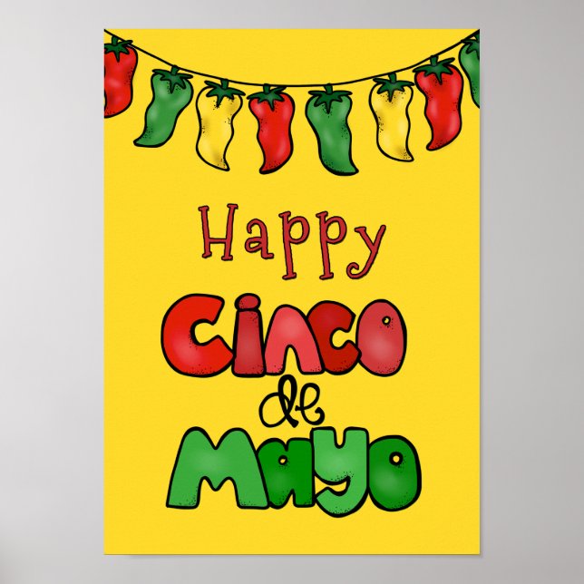 Happy Cinco de Mayo Poster (Front)